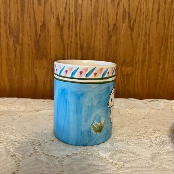 Vintage Hand-Painted World Bazars Ceramic EASTER LAMB Plate and Mug Set - Picture 9 of 9